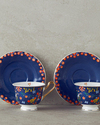 Lavinia New Bone China 4 Parça 2 Kişilik Kahve Fincan Takımı Lacivert