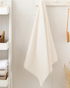 Leafy Bambu Banyo Havlusu Krem