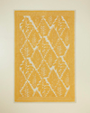 Leafy Pamuklu Bukle Kilim 120x180 cm Hardal-Krem