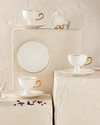 Leila New Bone China 12 Parça 6 Kişilik Kahve Fincanı Beyaz