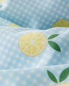 Lemon Breeze Kolay Ütülenir Çift Kişilik Nevresim Seti 200x220 cm Mavi-Sarı