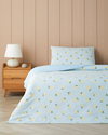Lemon Breeze Kolay Ütülenir Tek Kişilik Nevresim Seti 160x220 cm Mavi-Sarı