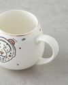 Leo New Bone China Kupa 325 ml Siyah-Beyaz-Gold