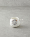 Leo New Bone China Kupa 325 ml Siyah-Beyaz-Gold