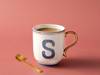 Letter S Stoneware Kupa Renkli