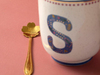 Letter S Stoneware Kupa Renkli