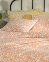 Liberty Bloom Pamuklu King Size Nevresim Seti Turuncu