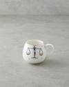 Libra New Bone China Kupa 325 ml Siyah-Beyaz-Gold