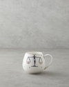 Libra New Bone China Kupa 325 ml Siyah-Beyaz-Gold