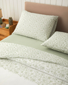Lillibelle Kolay Ütülenir Çift Kişilik Nevresim Takımı 200x220 cm Yeşil