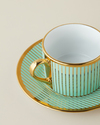 Livora New Bone China 4 Parça 2 Kişilik Çay Fincanı Takımı 220 ml Yeşil