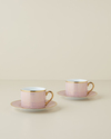 Livora New Bone China 4 Parça 2 Kişilik Çay Fincanı Takımı 220 ml Pembe