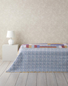 Log Cabin Patchwork Çift Kişilik Çok Amaçlı Örtü 200x220 cm Pembe