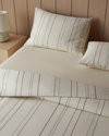 Loom & Line Pamuk İpliği Boyalı Tek Kişilik Çarşaflı Nevresim Takımı 160x220 cm Krem-Antrasit