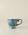 Loreva New Bone China Kupa 460 ml Yeşil-Pembe