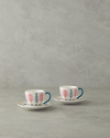 Love Adore New Bone China 4 Parça 2 Kişilik Kahve Fincan Takımı Pembe - Mavi