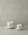 Love Adore New Bone China 4 Parça 2 Kişilik Kahve Fincan Takımı Pembe - Mavi