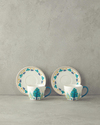 Love Jungle New Bone China 4 Parça 2 Kişilik Kahve Fincan Takımı Yeşil