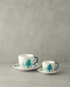 Love Jungle New Bone China 4 Parça 2 Kişilik Çay Fincanı Takımı Yeşil