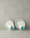 Love Jungle New Bone China 4 Parça 2 Kişilik Çay Fincanı Takımı Yeşil