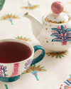 Love Wish New Bone China Demlik Seti 400 ml Pembe - Mavi