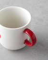 Lovely Stoneware 6'lı Kahve Fincan Takımı 130 ml Kırmızı
