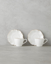 Lumen New Bone China 12 Parça 6 Kişilik Kahve Fincan Takımı 90 ml Beyaz-Gold