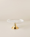 Lumin Cam Kek Standı 24,5x24,5 cm Gold