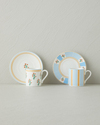 Lumina New Bone China 4 Parça 2 Kişilik Kahve Fincan Takımı 80 ml Sarı