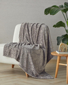 Luminance Varak Baskılı Supersoft Tv Battaniye 120x160 cm Gri