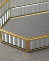 Luxury Cam Dekoratif Tepsi 25x18x4 cm Gold