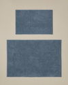 Macaroni Kaydırmaz Taban Banyo Paspası Seti 60x90 + 40x60 cm Mavi
