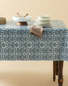 Majestic Damask Pvc Masa Örtüsü 140x200 cm Lacivert