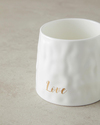 Mantra New Bone China Kapaklı Kaşıklı Kupa Beyaz