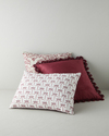 Marbling Dolgulu Kırlent 45x45 cm Bej – Bordo