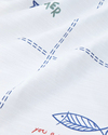 Marin Symphony Polyester Runner 40x140 cm Beyaz - Lacivert