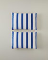 Marine Stripe 2'Li Yastık Kılıfı Lacivert-Turuncu