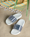Marine Stripe Kadın Plaj Terliği Lacivert