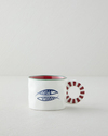 Mariner Fishy New Bone China Kupa 260 ml Mavi - Kırmızı -Yeşil