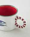Mariner Fishy New Bone China Kupa 260 ml Mavi - Kırmızı -Yeşil