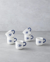 Marinique Stoneware 6'lı Kahve Fincan Takımı 130 ml Mavi