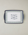 Maritime Melody Melamin Kaydırmaz Tepsi 25x38 cm Beyaz - Lacivert