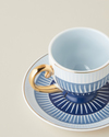 Marivella New Bone China 4 Parça 2 Kişilik Kahve Fincan Takımı 100 ml Mavi