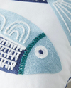 Marlin Kırlent Kılıfı 45x45 cm Mavi-Bej