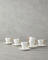 Marvy New Bone China 12 Parça 6 Kişilik Kahve Fincan Takımı Gold