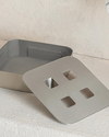 Matte Chic Paslanmaz Çelik Banyo Seti 7,1x7,1x16,4cm 7,1x7,1x11,7cm Silver