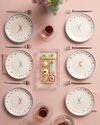 Maze Porselen 6'lı Pasta Tabağı 19 cm Renkli