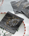 Merry Christmas 20'li Kağıt Peçete Siyah