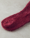 Mila Kadın Peluş Çorap Bordo