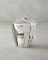 Mingle Bear New Bone China Kaseli Kupa 360 ml-13 cm Siyah - Beyaz